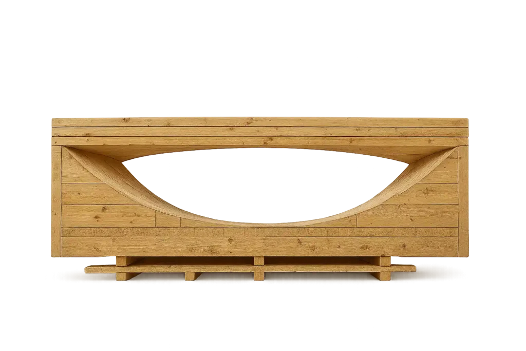 14 diverse houten verpakking bovenin